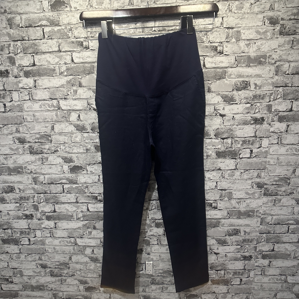 EUC Gap Womens Maternity Full Panel Linen Blend Pants Size S